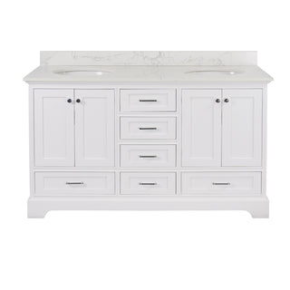 Harper 60-inch Double Vanity with Engineered Marble Top