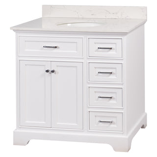 Aria 36-inch Vanity with Engineered Marble Top