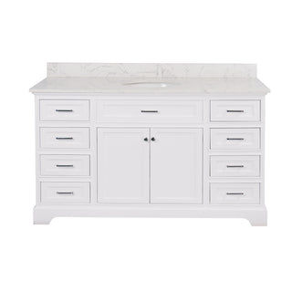 Aria 60-inch Single Vanity with Engineered Marble Top