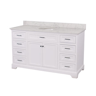 Aria 60-inch Single Vanity with Engineered Marble Top