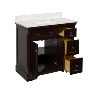 Sydney 36-inch Vanity with Engineered Marble Top