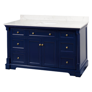 Sydney 60-inch Single Vanity with Engineered Marble Top