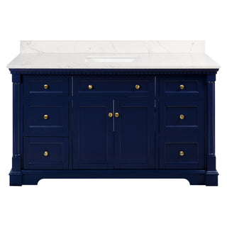 Sydney 60-inch Single Vanity with Engineered Marble Top