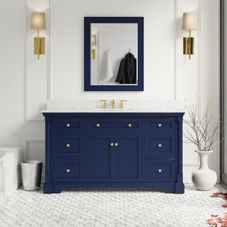 Sydney 60-inch Single Vanity with Engineered Marble Top