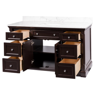 Sydney 60-inch Single Vanity with Engineered Marble Top