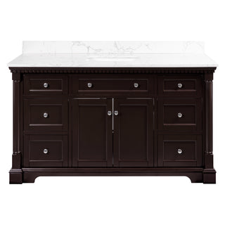 Sydney 60-inch Single Vanity with Engineered Marble Top