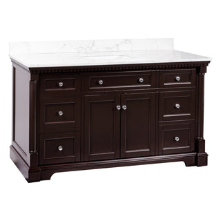 Sydney 60-inch Single Vanity with Engineered Marble Top