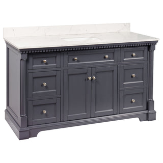 Sydney 60-inch Single Vanity with Engineered Marble Top