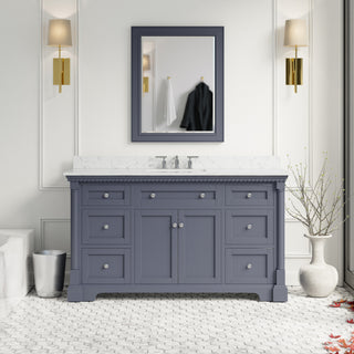 Sydney 60-inch Single Vanity with Engineered Marble Top