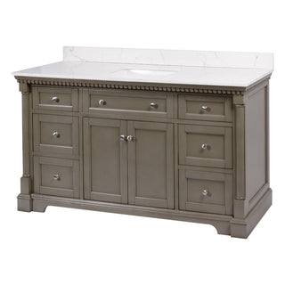 Sydney 60-inch Single Vanity with Engineered Marble Top