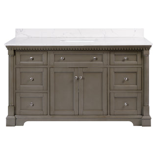 Sydney 60-inch Single Vanity with Engineered Marble Top