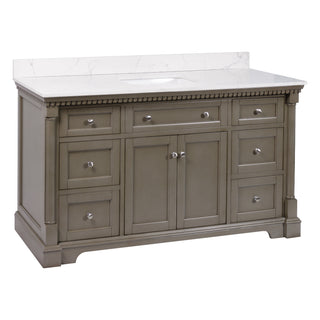 Sydney 60-inch Single Vanity with Engineered Marble Top