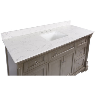 Sydney 60-inch Single Vanity with Engineered Marble Top