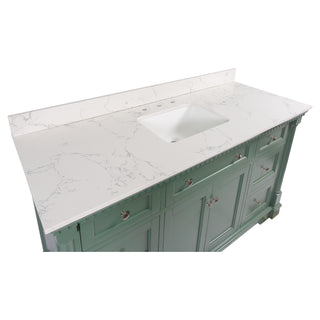 Sydney 60-inch Single Vanity with Engineered Marble Top