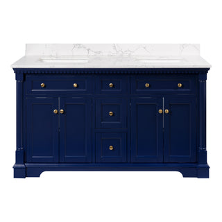 Sydney 60-inch Double Vanity with Engineered Marble Top