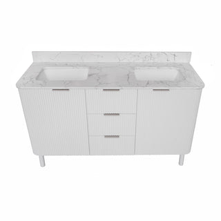 Utopia 60-inch Double Vanity with Engineered Marble Top