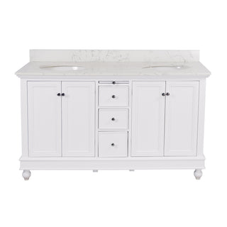 Bella 60-inch Double Vanity with Engineered Marble Top