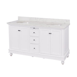 Bella 60-inch Double Vanity with Engineered Marble Top