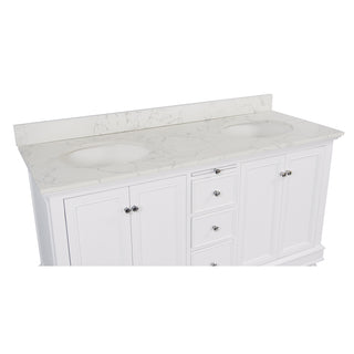 Bella 60-inch Double Vanity with Engineered Marble Top