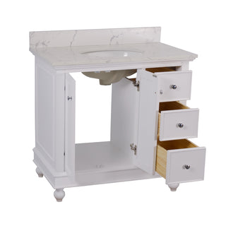 Bella 36-inch Vanity with Engineered Marble Top