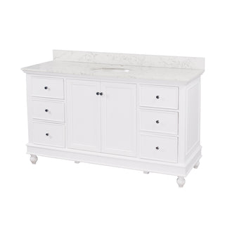 Bella 60-inch Single Vanity with Engineered Marble Top