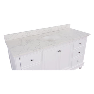 Bella 60-inch Single Vanity with Engineered Marble Top