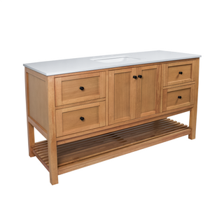 Lakeshore 60-inch Single Vanity with Engineered White Top