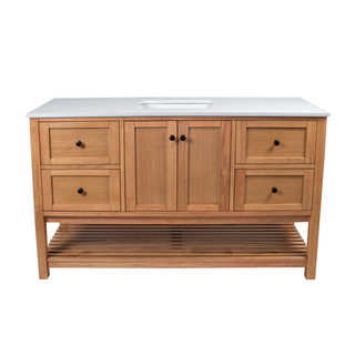 Lakeshore 60-inch Single Vanity with Engineered White Top