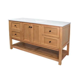 Lakeshore 60-inch Single Vanity with Engineered White Top