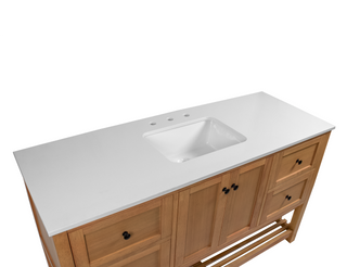 Lakeshore 60-inch Single Vanity with Engineered White Top