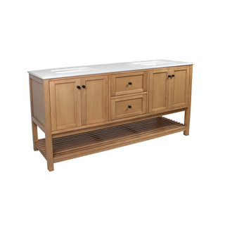 Lakeshore 72-inch Double Vanity with Engineered White Top