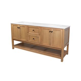 Lakeshore 72-inch Double Vanity with Engineered White Top