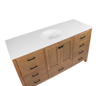 Horizon 60-inch Single Vanity with Engineered White Top