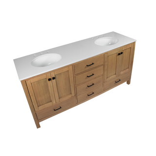 Horizon 60-inch Double Vanity with Engineered White Top