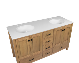 Horizon 72-inch Double Vanity with Engineered White Top