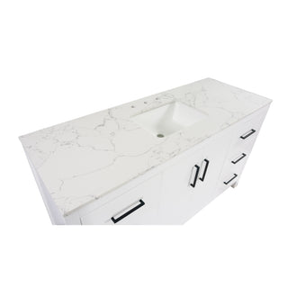 Copenhagen 60-inch Single Vanity with Engineered Marble Top