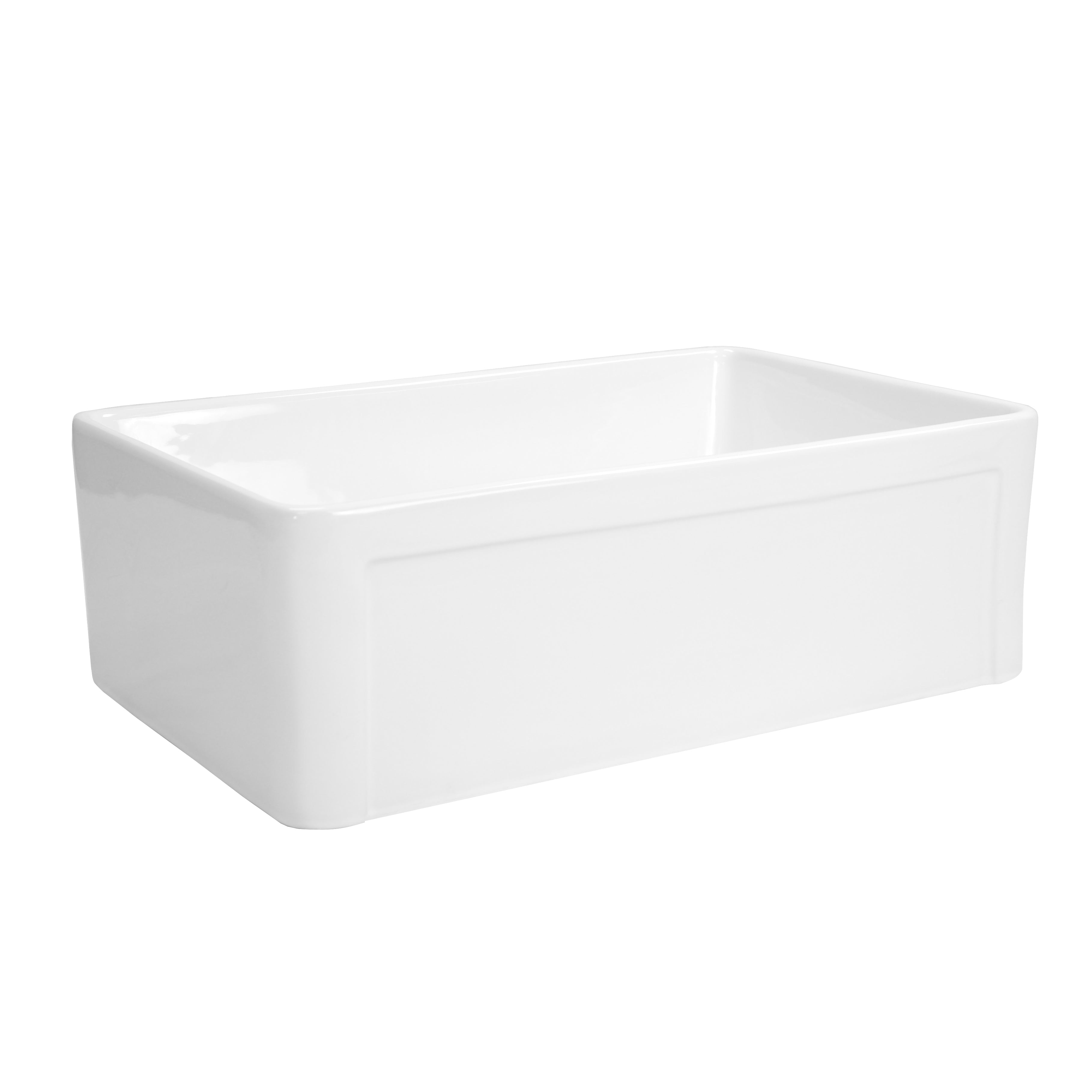 Charleston 30’’ Reversible Fireclay Farmhouse Kitchen Sink Set ...