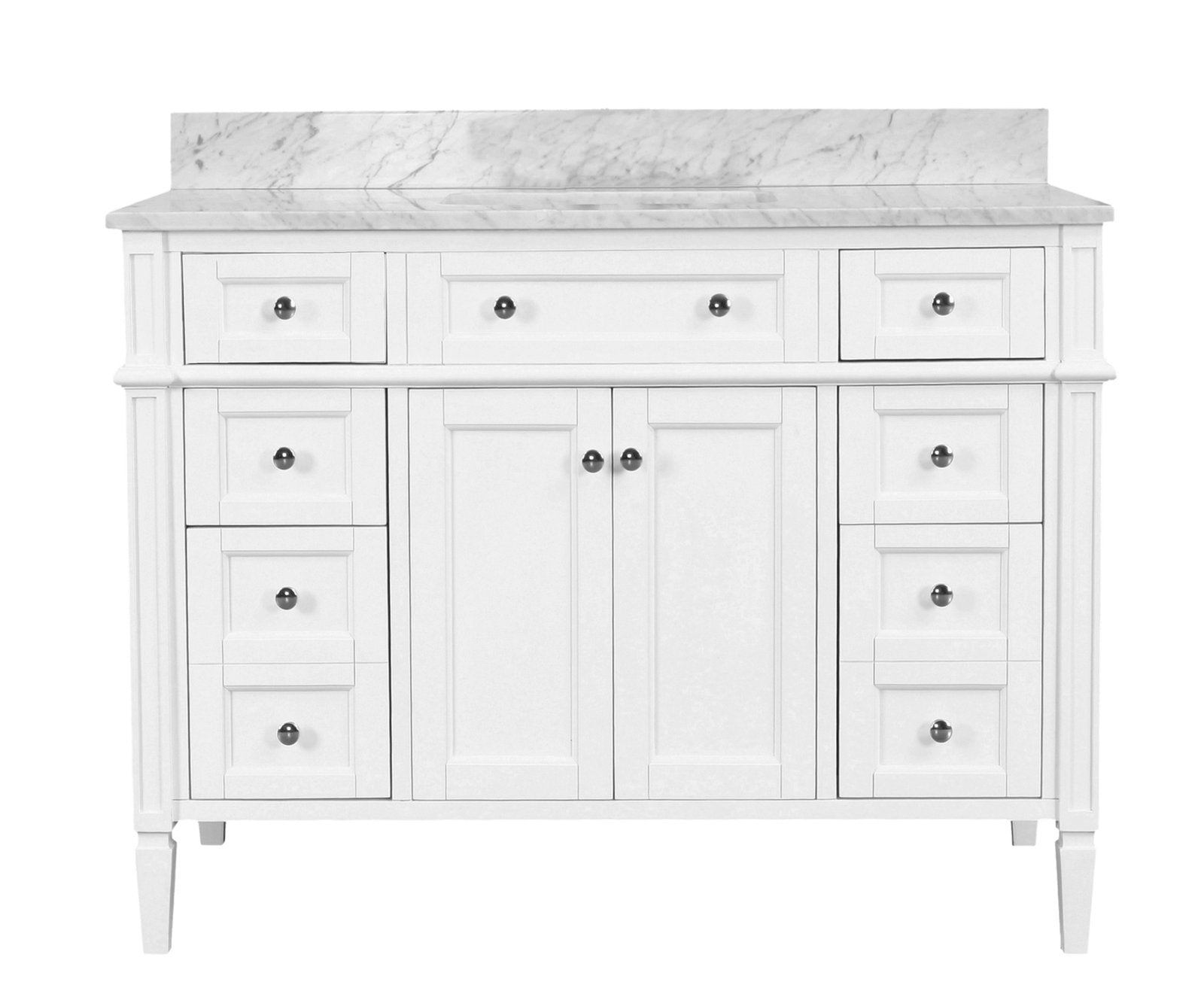 Hailey 48-inch Vanity with Carrara Marble Top