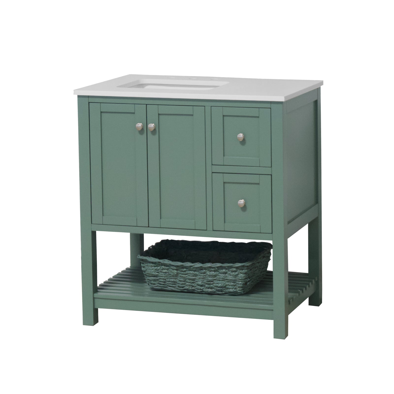 Lakeshore 36-inch Bathroom Vanity with Sink & Engineered White Top ...