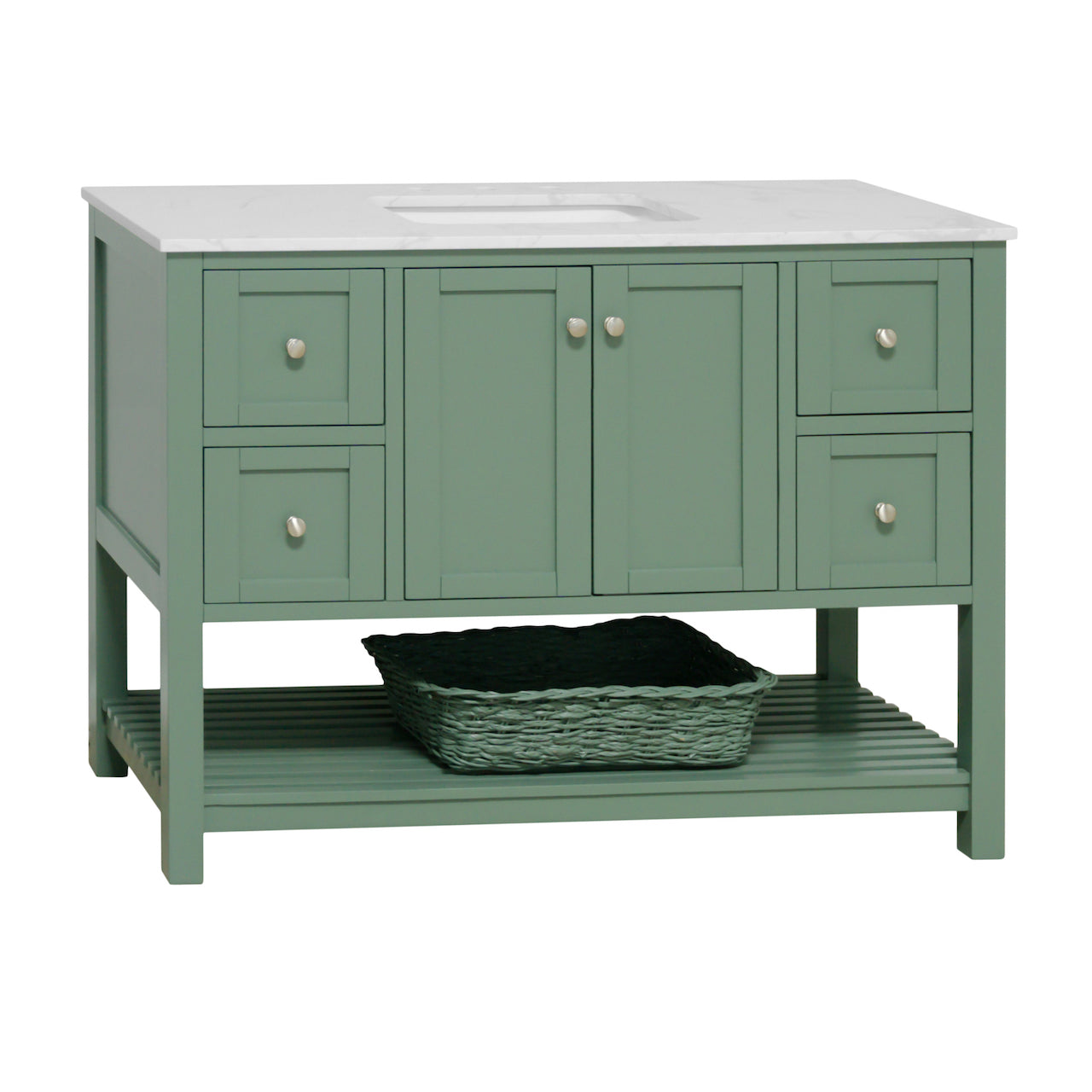 Lakeshore 48-inch Bathroom Vanity with Sink & Engineered Carrara Top ...