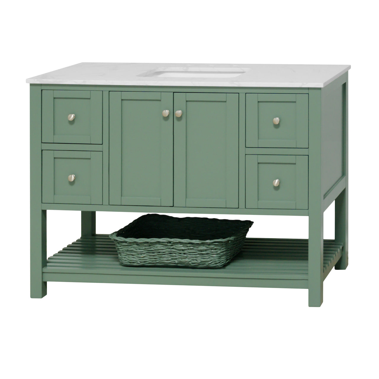 Lakeshore 48-inch Bathroom Vanity with Sink & Engineered Carrara Top ...