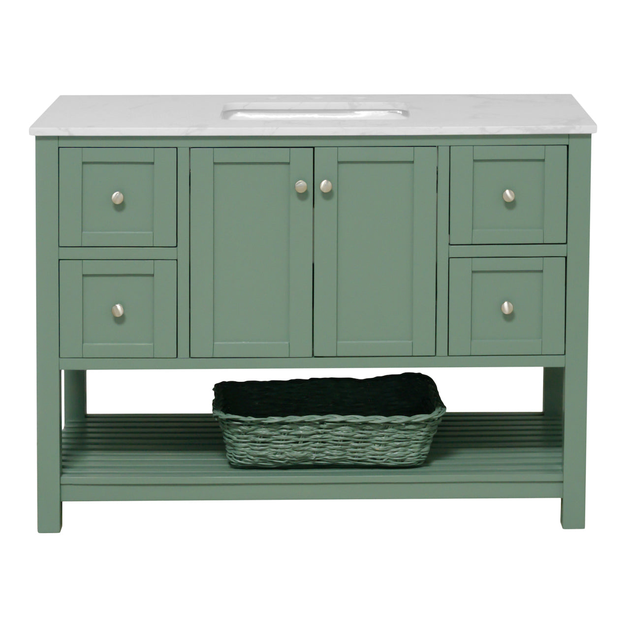 Lakeshore 48-inch Bathroom Vanity with Sink & Engineered Carrara Top ...