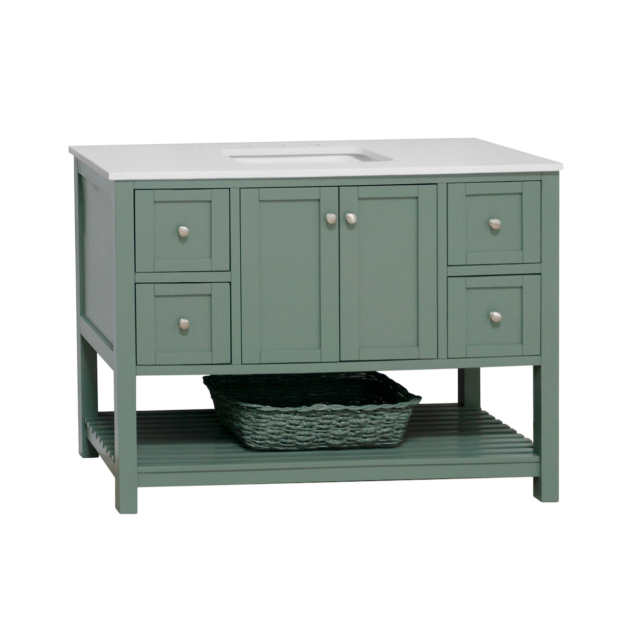 Lakeshore 48-inch Bathroom Vanity with Sink & Engineered White Top ...