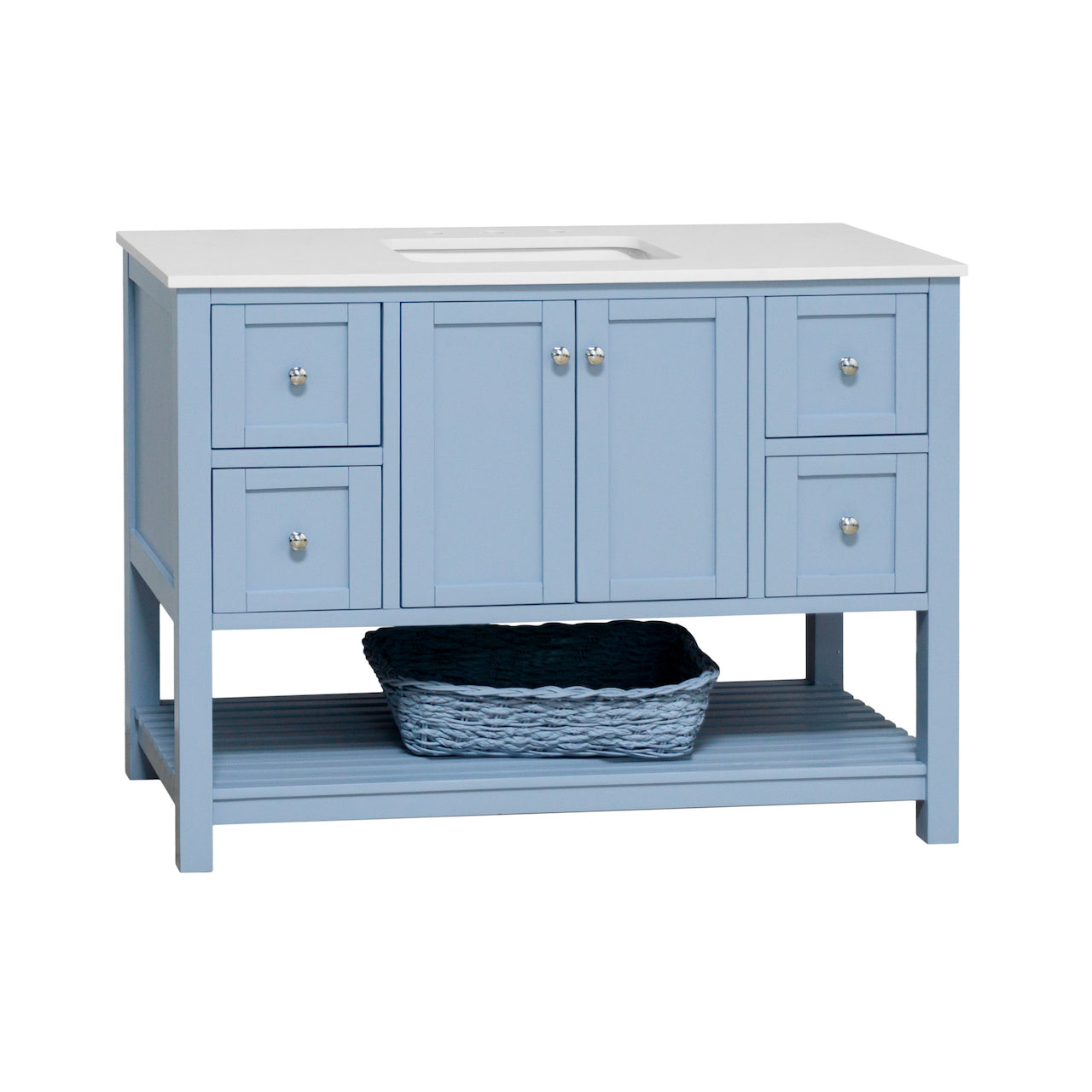 Lakeshore 48-inch Bathroom Vanity with Sink & Engineered White Top ...