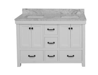 Tuscany 60-inch Double Vanity with Carrara Marble Top